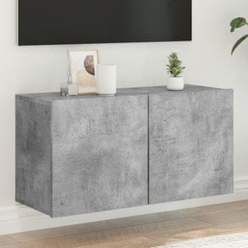 Vidaxl vidaXL Stenska TV omarica betonsko siva 80x30x41 cm