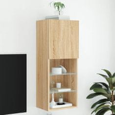 Vidaxl TV omarica z LED lučmi sonoma hrast 40,5x30x102 cm