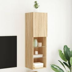 Vidaxl TV omarica z LED lučmi sonoma hrast 30,5x30x102 cm