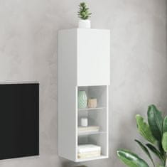 Vidaxl TV omarica z LED lučmi bela 30,5x30x102 cm