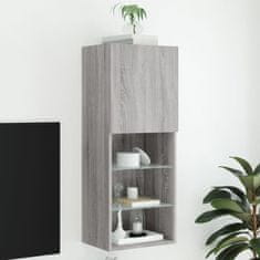 Vidaxl TV omarica z LED lučkami siva sonoma 40,5x30x102 cm