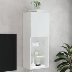 Vidaxl TV omarica z LED lučmi bela 40,5x30x102 cm
