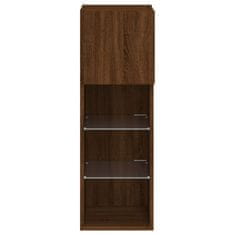Vidaxl TV omarica z LED lučkami rjav hrast 30,5x30x90 cm