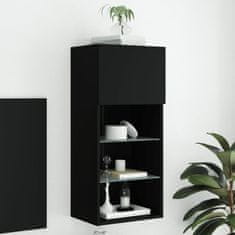 Vidaxl TV omarica z LED lučkami črna 40,5x30x90 cm