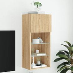 Vidaxl TV omarica z LED lučmi sonoma hrast 40,5x30x90 cm