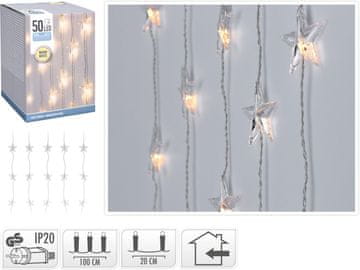 STREFA Božična razsvetljava z zvezdami 0,9x2m 50 LED