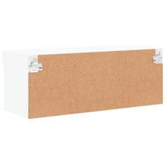 Vidaxl TV omarica z LED lučmi bela 80x30x30 cm