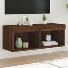 Vidaxl TV omarica z LED lučkami rjavi hrast 80x30x30 cm