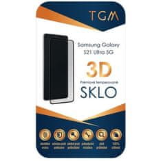 Kaljeno steklo TGM Kaljeno steklo 3D na Samsung Galaxy S21 Ultra - črno