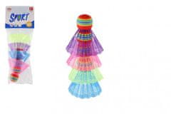 Teddies Žogice za badminton / skodelice barvne 4 kosi plastike v vrečki