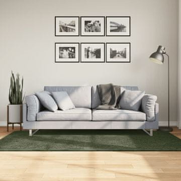 Vidaxl vidaXL HUARTE Preproga, nizek vlak, zelena, 100x200 cm
