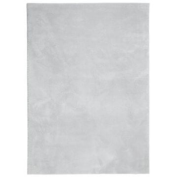 Vidaxl Preproga s kratkimi vlakni mehka pralna siva 240x340 cm