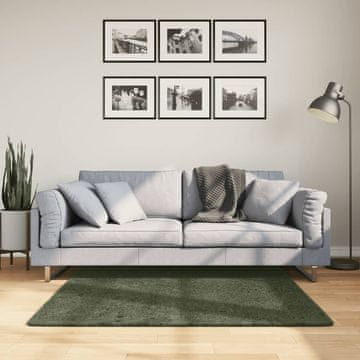 Vidaxl vidaXL HUARTE Preproga, nizek vlak, zelena, 120x120 cm