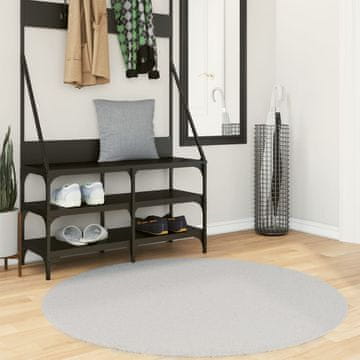Vidaxl vidaXL Preproga HUARTE, nizek las, siva, Ø 120 cm