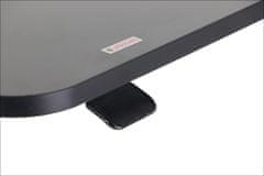 STEMA Višinsko nastavljiva miza SH-A10, črn okvir, plošča iz oreha, višina 73,5-104 cm, plošča 72x48 cm.