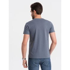 OMBRE Moška bombažna majica Classic BASIC V5 OM-TSBS-0146 jeans MDN124276 S