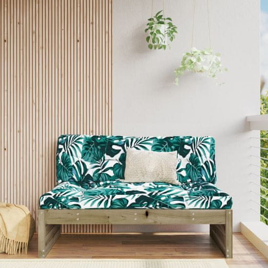 Vidaxl Vrtni sredinski kavč 120x80 cm impregnirana borovina