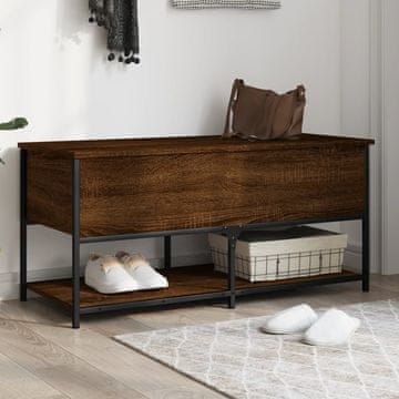Vidaxl vidaXL Shranjevalna klop rjav hrast 100x42,5x47 cm