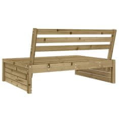 Vidaxl Vrtni sredinski kavč 120x80 cm impregnirana borovina