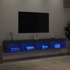 Vidaxl TV omarice z LED lučmi 2 kosa črna 100x30x30 cm