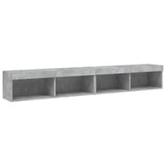 Vidaxl TV omarica z LED lučkami 2 kosa betonsko siva 100x30x30 cm
