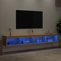 Vidaxl TV omarica z LED lučkami 2 kosa sonoma hrast 100x30x30 cm