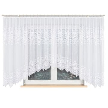 shumee Celina - Že izdelana žakard zavesa z izrezom na dnu - 500x160 cm - bela