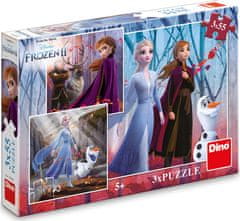 Dino FROZEN II 3x55 Puzzle NOVO