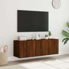 Vidaxl Stenske TV omarice z LED 2 kosa rjavi hrast 60x35x41 cm