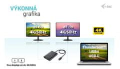I-TEC USB-C Dvojni 4K/60Hz (enojni 8K/30Hz) video adapter HDMI