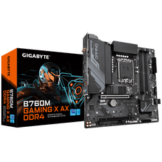 Gigabyte B760M Gaming X AX DDR4 osnovna plošča, LGA1700, DDR4, mATX