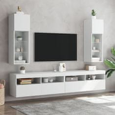 Vidaxl TV omarica z LED lučkami 2 kosa bela 30,5x30x90 cm