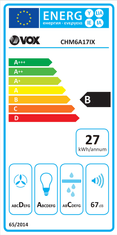 VOX electronics CHM6A17IX kaminska kuhinjska napa