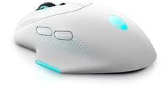 DELL Alienware AW620M gaming miška, brezžična, bela (545-BBFC)