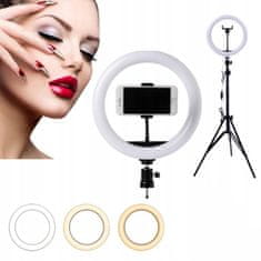 MG Selfie Ring Fill krožka LED LED svetloba 10'' + stativ 1.8m, črna