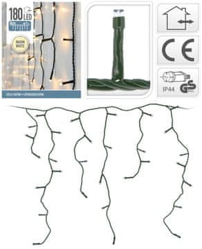 STREFA Božične lučke 6m 180 LED toplo bele barve, zelena GINGER IP44