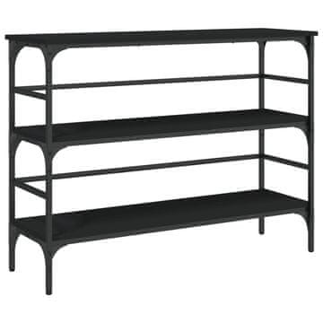 Vidaxl Konzolna mizica črna 100x32x75 cm inženirski les