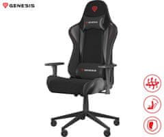 Genesis Nitro 440 G2 Mesh gaming stol, črna