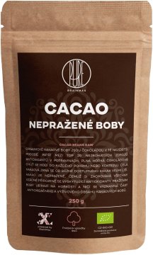 BrainMax Kakavova zrna RAW, BIO, 250 g