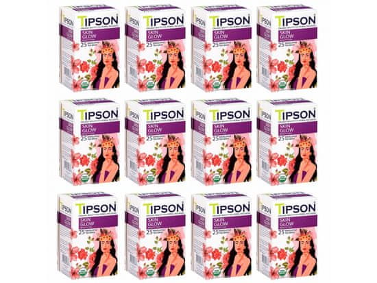 Tipson Tipson Organic Beauty SKIN GLOW zelena čaj v vrečkah 25 x 1,5 g