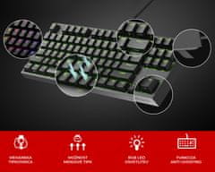 Genesis Thor 404 TKL gaming tipkovnica, RGB LED, črna