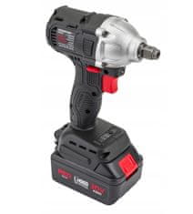 RED TECHNIC Set 20V aku. brezkrtačni udarni vijačnik 380Nm 1/2" 2x4Ah Li-ion LED + nastavki