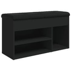 Vidaxl Klop za čevlje črna 82x32x45,5 cm inženirski les