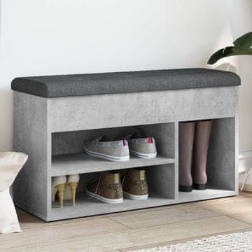 Vidaxl vidaXL Klop za čevlje betonsko siva 82x32x45,5 cm