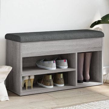 Vidaxl vidaXL Klop za čevlje, siv hrast sonoma, 82x32x45,5 cm