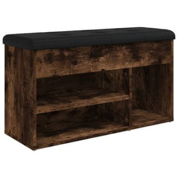 Vidaxl Klop za čevlje dimljen hrast 82x32x45,5 cm inženirski les