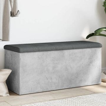 Vidaxl vidaXL Shranjevalna klop betonsko siva 102x42x45 cm