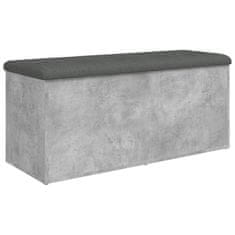 Vidaxl Klop za shranjevanje betonska siva 102x42x45 cm inženirski les