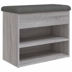 Vidaxl Klop za čevlje siva sonoma 62x32x50 cm inženirski les