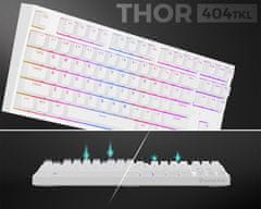 Genesis Thor 404 TKL gaming tipkovnica, RGB LED, bela